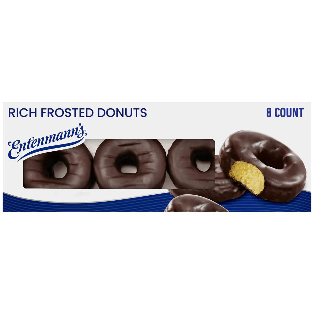 Entenmann's Classic Rich Chocolate Frosted Donuts- 8 donuts