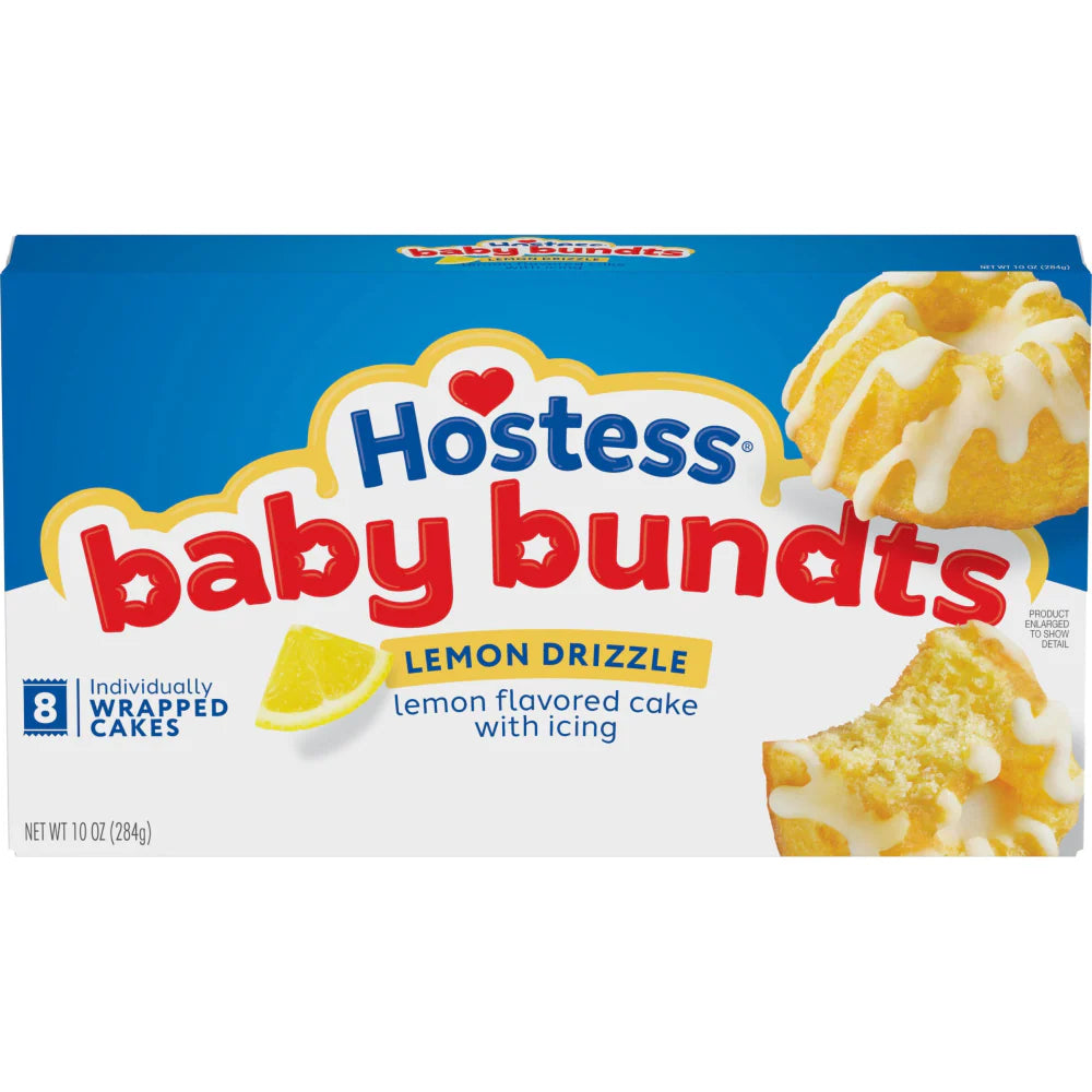 Hostess Baby Bundts Cakes Lemon Drizzle- 8 cakes