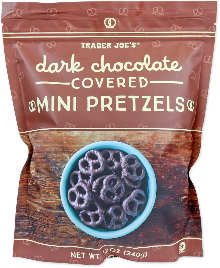 Trader Joe's Dark Chocolate Covered Mini Pretzels- 340g