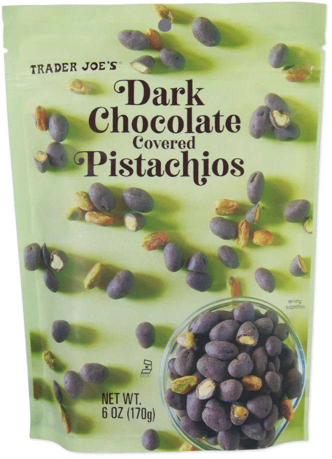 Trader Joe's Dark Chocolate Covered Pistachios- 170g
