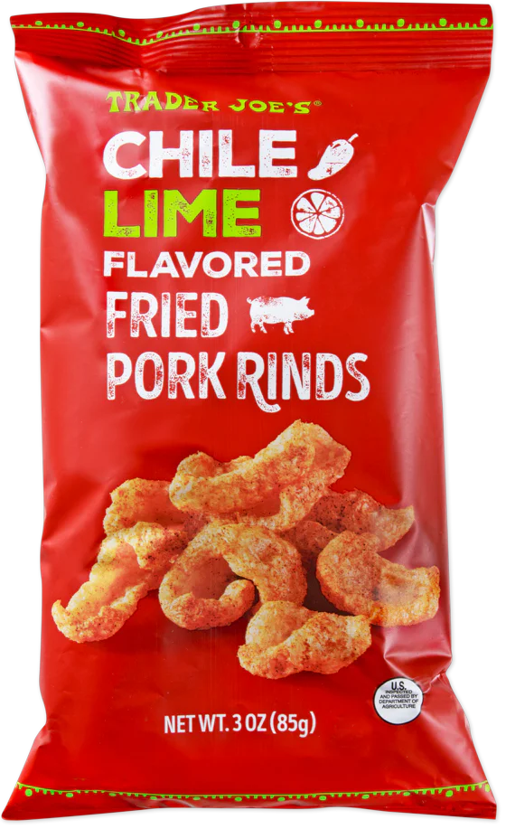 Trader Joe's Chile Lime Flavored Fried Pork Rinds- 85g