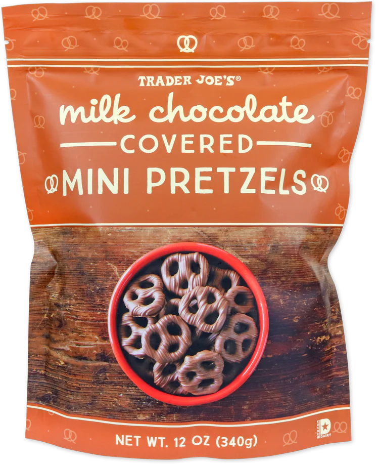Trader Joe's Milk Chocolate Covered Mini Pretzels- 340g