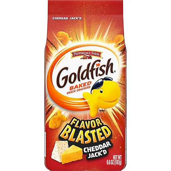 Goldfish Crackers Flavor Blasted Cheddar Jack'D- 187g