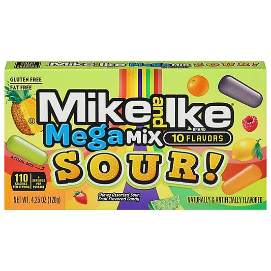 Mike and Ike Mega Mix 10 Flavors Sour- 120g